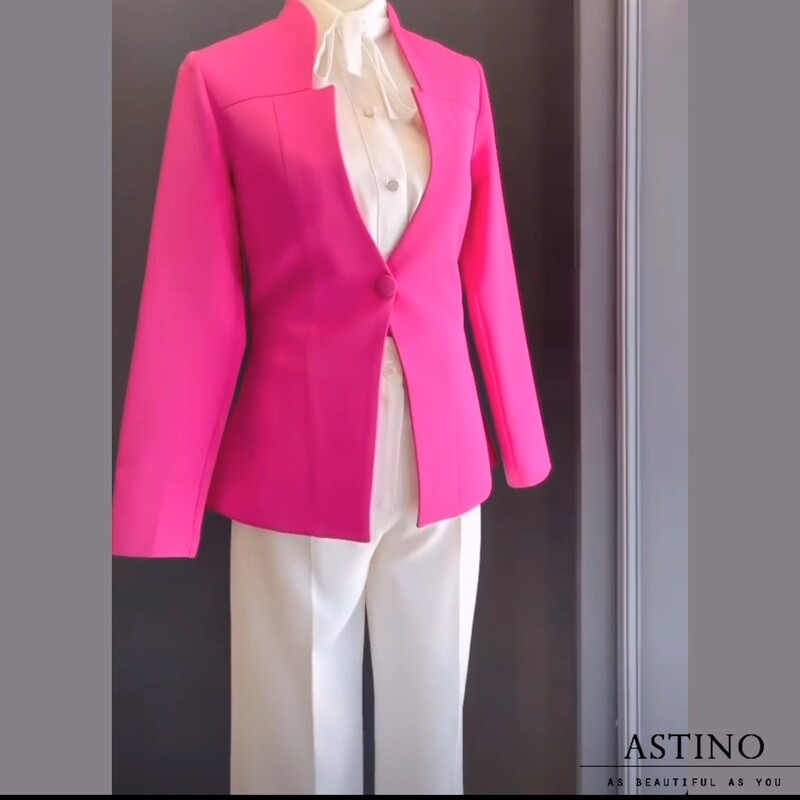 کت تک زنانه مجلسی رنگبندی متنوع جنس کرپ جلو لایی کوبی شده  شخصی دوزی قد 72 قابل تغییر