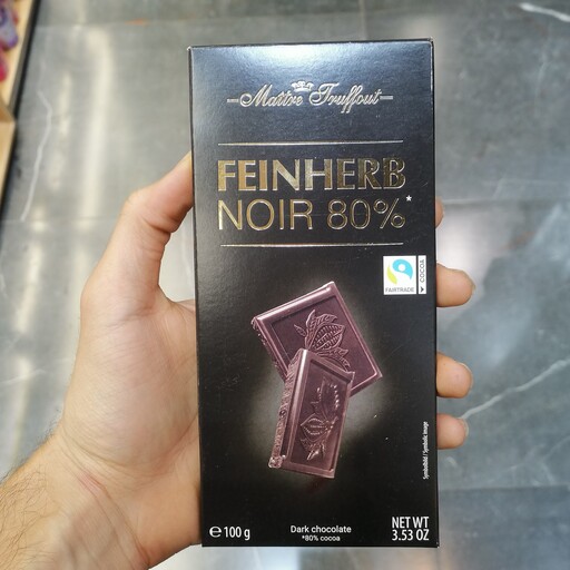 شکلات تلخ 80 درصد دارک feinherb