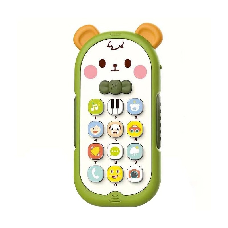 اسباب بازی مدل موبایل چراغدار طرح خرس عروسکی کد 3043