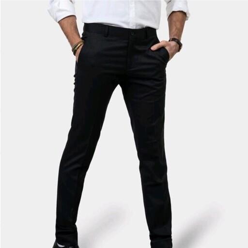 شلوار پارچه ای مردانه پارچه گاواردین دوبر کش راسته اسپرت فاق بلند تن پوش راحت و شیک و جوان پسند سایز 40 تا 54