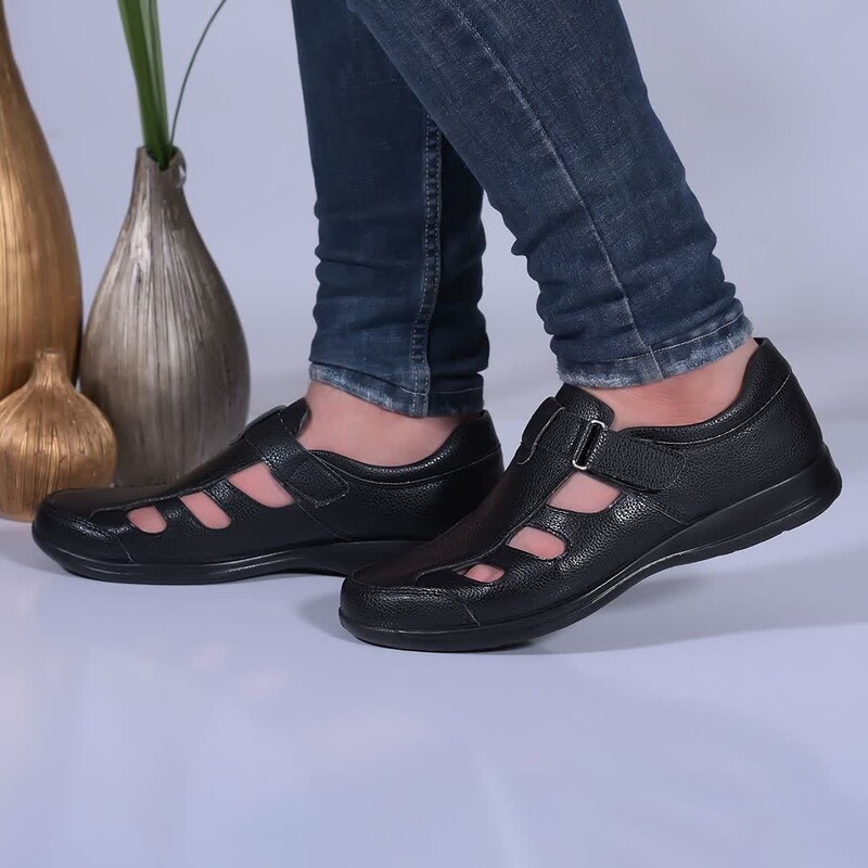  کفش مردانه تابستانی(سایز 41 مشکی) مدل 1008 شهپر  بی واسطه