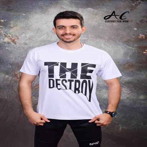 تیشرت مردانه سفید مدل The Destroy