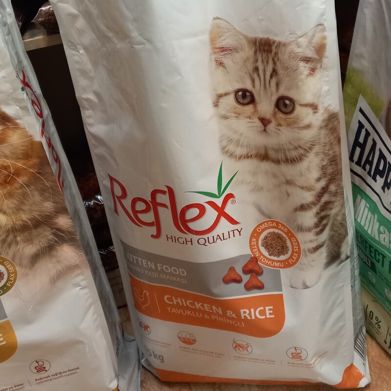 غذا خشک بچه گربه kitten کیتن رفلکس  500 گرمی انقضا 2025