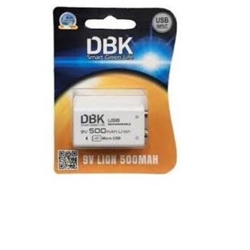 باتری کتابی  DBK قابل شارژ 9 ولت  مدل  500 MAH 