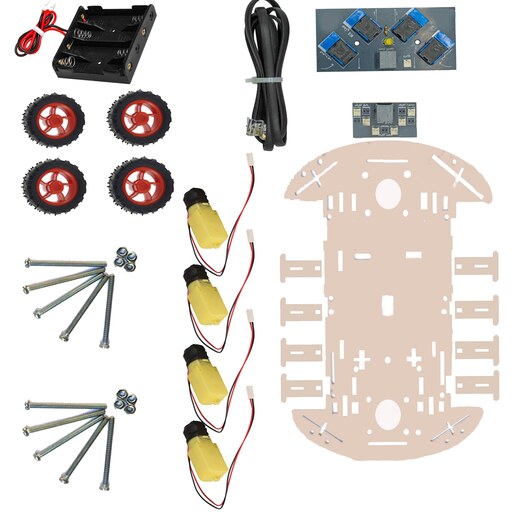 ربات چهار چرخ و چهار  موتور دار کنترلی 