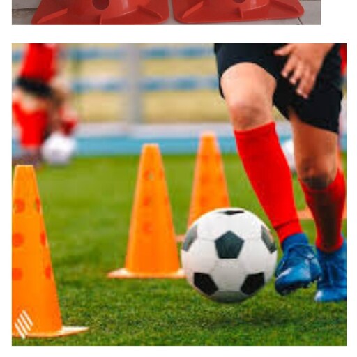 مانع تمرینی  برای آموزش فوتبال بسته ده عددی  فوتسال قیمت مناسب  کیفیت تضمینی 