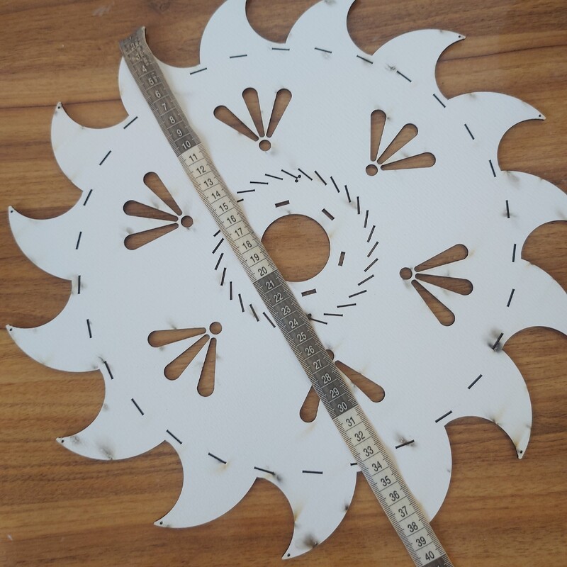 شاسی لامپ دست ساز مدل خورشیدی بسته 3 عددی