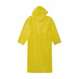 بارانی پانچو  پلاستیکی ضد آب یکبار مصرف آستین دار  زنانه مردانه   رنگ زرد  (ارسال رایگان)