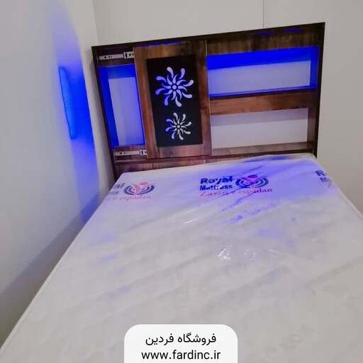 تخت خواب یک نفره (عرض 90) مدل آترین - رنگبندی 20 عددی