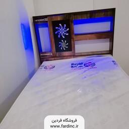 تخت خواب یک نفره کینگ (عرض 120) مدل آترین - رنگبندی 20 عددی
