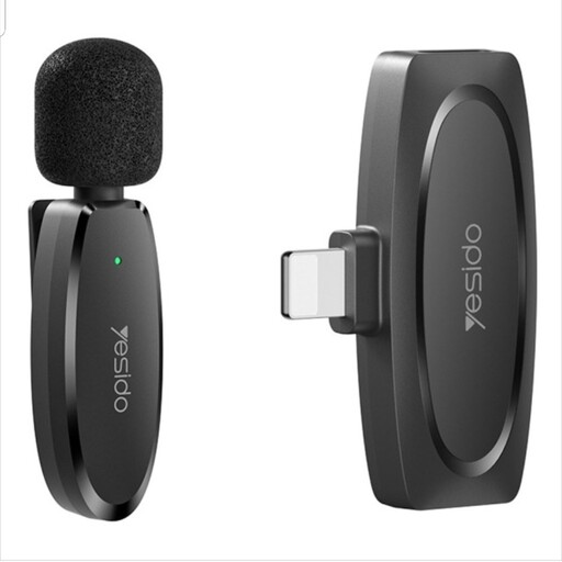 میکروفون یقه ای بی سیم یسیدو مدل Yesido KR12 لایتنینگ YESIDO KR12 Wireless Lavalier Microphone with Lightning 