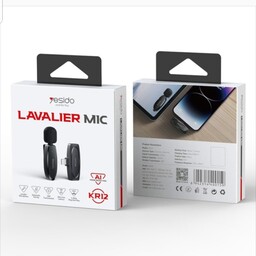 میکروفون یقه ای بی سیم یسیدو مدل Yesido KR12 لایتنینگ YESIDO KR12 Wireless Lavalier Microphone with Lightning 