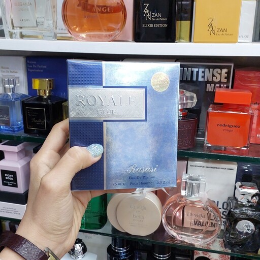 عطر ادکلن رویال بلو من رویال آبی مردانه اورجینال رصاصی رساسی 75 میل 