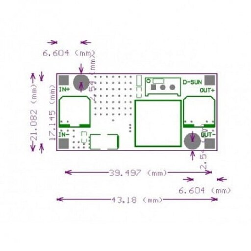 ماژول مبدل DC-DC LM2596 کاهنده خروجی 1.23V-30V 3A