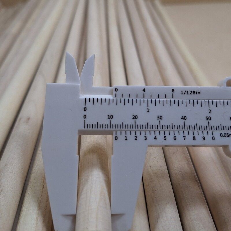 میله چوبی قطر 12 میلی متر ، طول 50 سانتی متر ، دوبل 12 میل