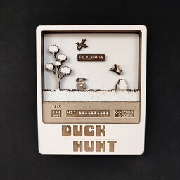 تابلو چوبی دکوراتیو شکار اردک (Duck Hunt)- 5 لایه