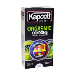  کاندوم کاپوت  ارگاسمیک 12 عددی مدل بسته بندی ساده Kapoot Orgasmic Condom 12PSC