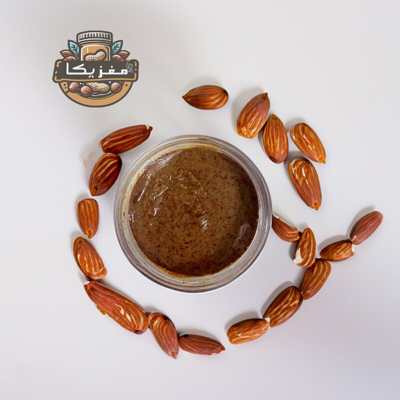 کره بادام درختی  ایرانی شیرین  بدون مواد افزودنی وزن 250 گرم خالص