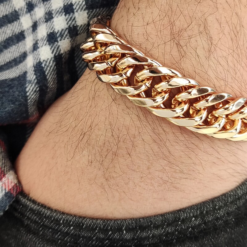 دستبند مردانه کارتیر پهن برند ژوپینگ