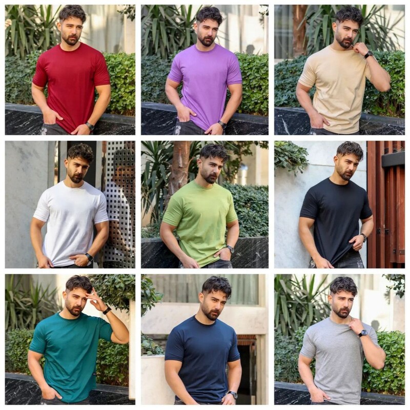 تیشرت ساده مردانه مارک zara در رنگ بندی متنوع 