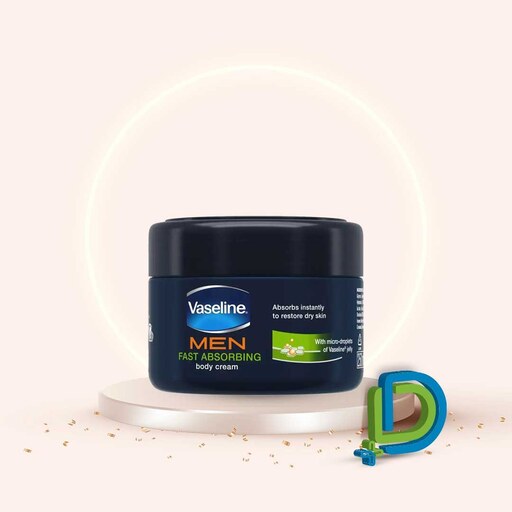 کرم بدن مردانه وازلین Vaseline مدل Fast Absorbing