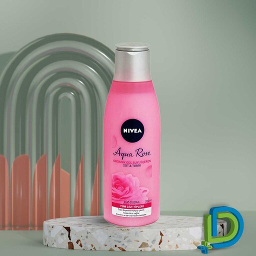 شیر پاک کن و تونیک نیوا مدل Aqua Rose با عصاره گل سرخ حجم 200 میل