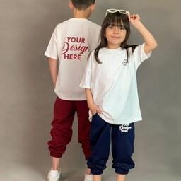ست تیشرت شلوار بچه گانه اسپرت باکیفیت وعالی و رنگ های جذاب و کاربردی پوشاک کده کودک دولت