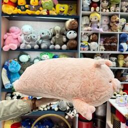 عروسک پولیشی خوک بالشتی سایز بزرگ رنگ صورتی 