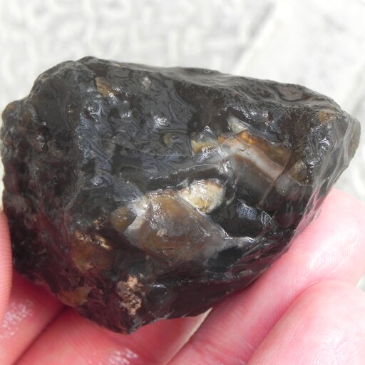 سنگ راف عقیق سیاه مشکی اونیکس معدنی c5