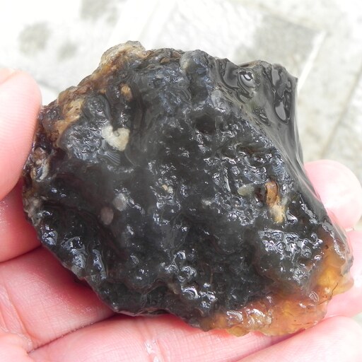 سنگ راف عقیق مشکی سیاه اونیکس معدنی c2