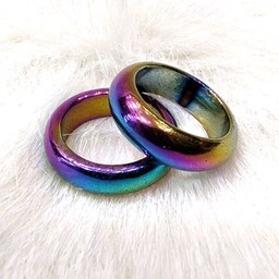 حلقه سنگ حدید هفت رنگ اصل معدنی مناسب برای انگشتری سایز 7 یا 1.7 یا 54