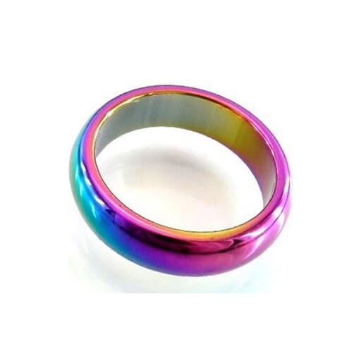 حلقه سنگ حدید هفت رنگ اصل معدنی مناسب برای انگشتری سایز 8 یا 1.8 یا 56