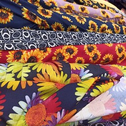 پارچه نخی طرحدار در  15 رنگ در صورت سفارش لباس سفارشی از پوشاک تاملیا ، پرداخت هزینه لباس سفارشی کافیست
