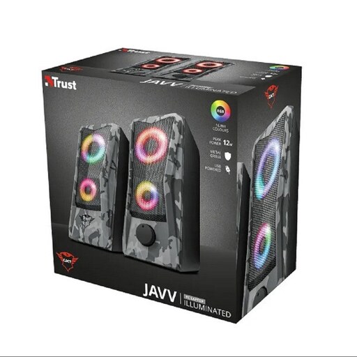 اسپیکر تراست گیمینگ مدل TRUST GXT 606 JAVV RGB ILLUMINATED 2.0 SPEAKER