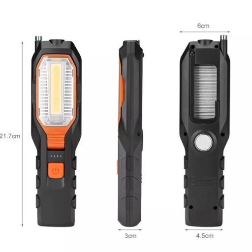 چراغ قوه دستی سفری مدل YD-6302 چراغ قوه چندکاره چراغ اضطراری پروژکتور نورافکن شارژی چراغ کمپینگ  