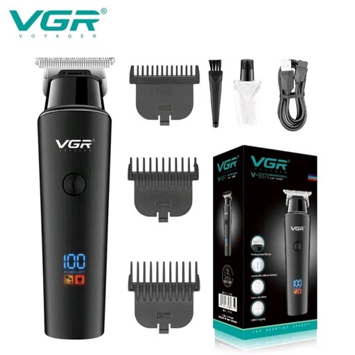 ماشین اصلاح سر و صورت VGR مدل V-937 اصلی دارای نمایشگر ریش تراش خط زن موزن vgr وی جی آر 937 اصلی