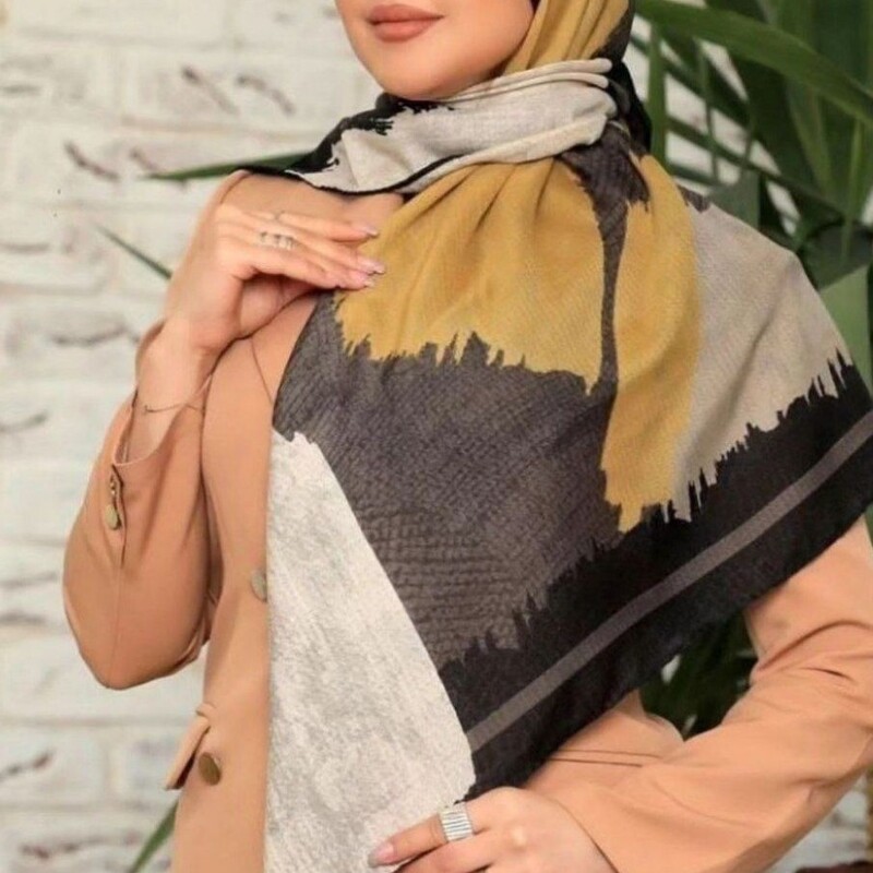 روسری نخی تابستانی در سه طرح اشکال هندسی و آبرنگی و چارخونه  قواره 120 محصول باکیفیت ایرانی دوردست دوز در رنگ بندی زیبا 
