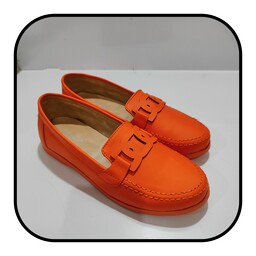 کفش زنانه کالج ساده نارنجی رنگ 