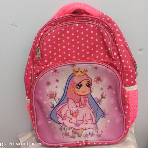 کیف مدرسه دخترانه سه زیپ طرح فرشته 