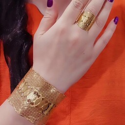 ست دستبند و انگشتر بحرینی زنانه