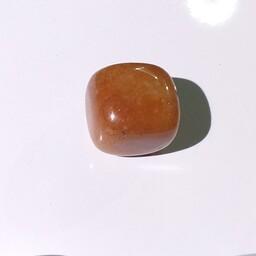 سنگ آونتورین پرتقالی پولیش خورده اصل و معدنی(13گرم)،(کدT983)