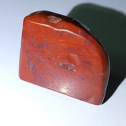 سنگ جاسپر سرخ اصل و معدنی پولیش خورده با بهترین رنگ،کیفیت،فرکانس و قیمت،(65گرم)،(T1310)