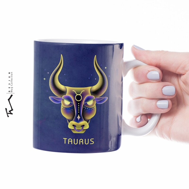 ماگ سرامیکی طرح نماد ماه اردیبهشت (گاو یا ثور) Taurus - چاپ سابلیمیشن - کیفیت چاپ و بسته بندی عالی