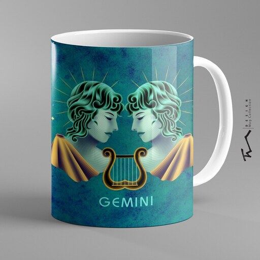 ماگ سرامیکی طرح نماد ماه خرداد  ( دوپیکر ، جوزا ) Gemini - چاپ سابلیمیشن - کیفیت چاپ و بسته بندی عالی