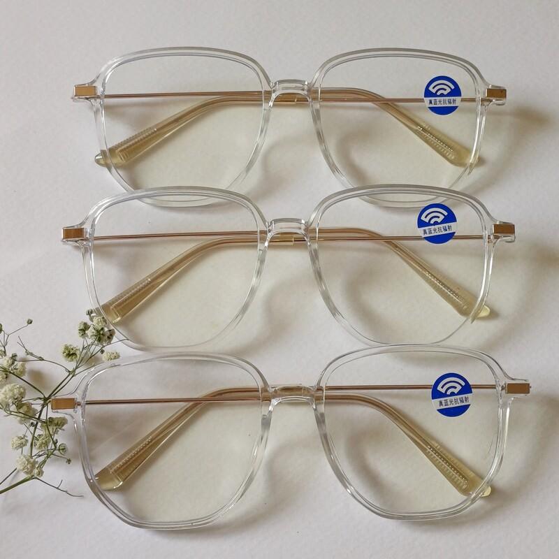 عینک بلوکات شفاف دسته فلزی مناسب صورت های ریز