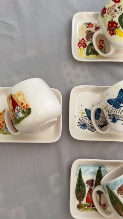 ست ماگ و زیرماگی پاپیون