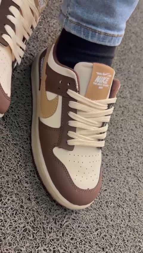 کتونی نایک جردن وان جدید شیک قهوه ای زنانه دخترانه کفش ونس کتان اسپورت نایکی NIKE رانینگ طبی راحت راحتی نرم سبک 245