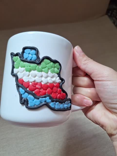 ماگ خمیری قلبی ایران (سفارشی)
