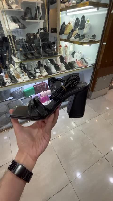 صندل بندی شیک چرم ترند عیدانه مشکی سفید زنانه دخترانه کفش پاشنه بلند مجلسی تابستانی بند دار اسپرت راحتی روزمره سبک چاصد