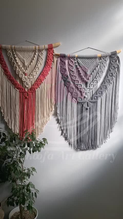 دیوارکوب مکرمه بافی طرح دیاموند